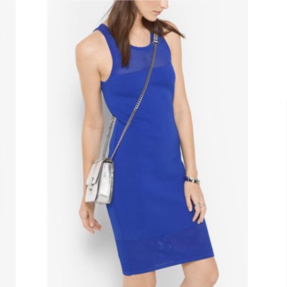 NWT Michael Kors Mesh-Inset Bodycon Dress